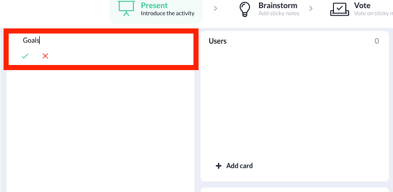 screenshot showing how to edit the name of a list in an activity